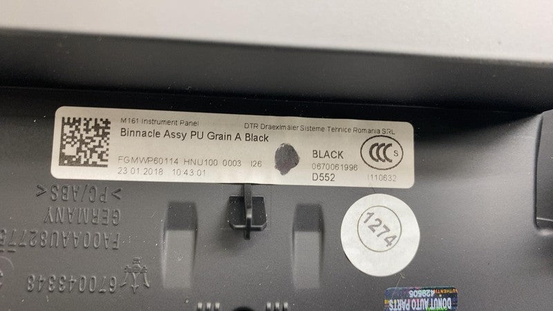 ⭕ 2017-2020 Levante Upper Dash Speedometer Trim Panel Cluster Visor 67