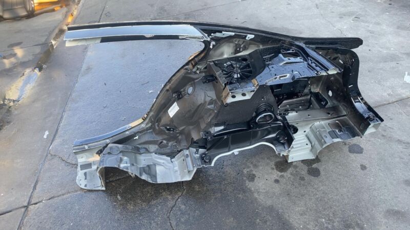 108735714 2021 BMW 530e Rear Passenger Quarter Panel Structural Cut Out Right RH Black 668