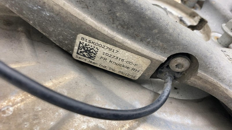 102731600F ⭕16-20 Model X Front Right Knee Knuckle + ABS Sensor + Rotor Shield 1027316-00-F