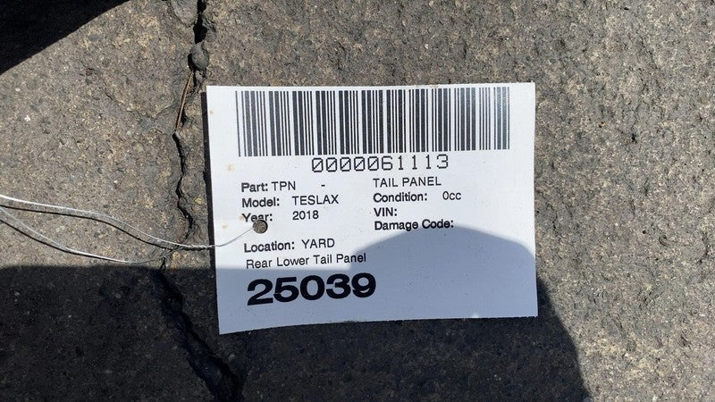 ⭕ 2016-2020 Tesla Model X MX Rear Trunk Floor Lower Tail Weld End Body Panel OEM