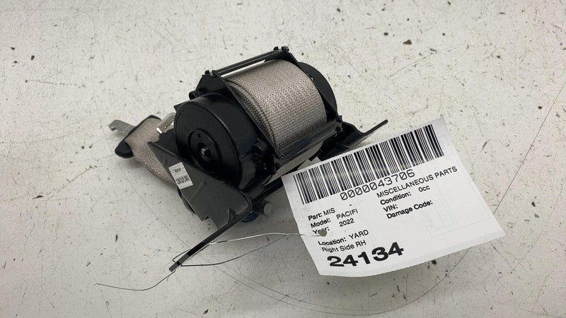 ⭕17-24 Chrysler Pacifica Rear Center 3rd Row Seat Belt Retractor Gray 