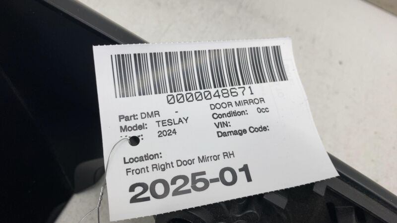 159411200C 2020-2024 Tesla Model Y MY Passenger Side Exterior Rear View Door Mirror Right