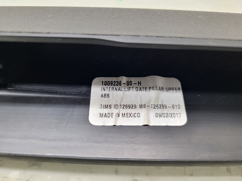 1009236-00-H ⭕ 12-20 Tesla Model S Rear Trunk Liftgate Pillar Upper Trim Panel 1009236-00-H