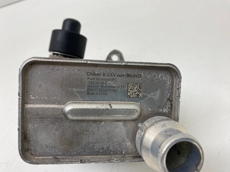 1088248 00 D ⭕ 2017-2023 Tesla Model 3 M3 Chiller EXV Oil Fluid Cooler Assembly 1088248-00-D