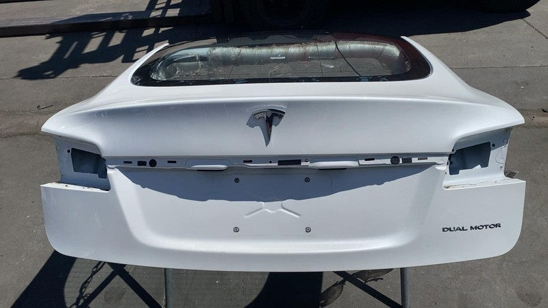 ⭕ 16-20 Model S MS Rear Tailgate Panel w/ Liftgate Glass White PPSW 60