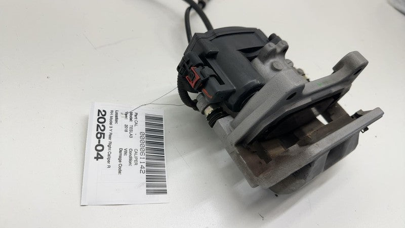 1098483-00-E ⭕ 2017-2025 Tesla Model 3 Rear Right Caliper + Brake Hose Line BASE 1044624-00-F