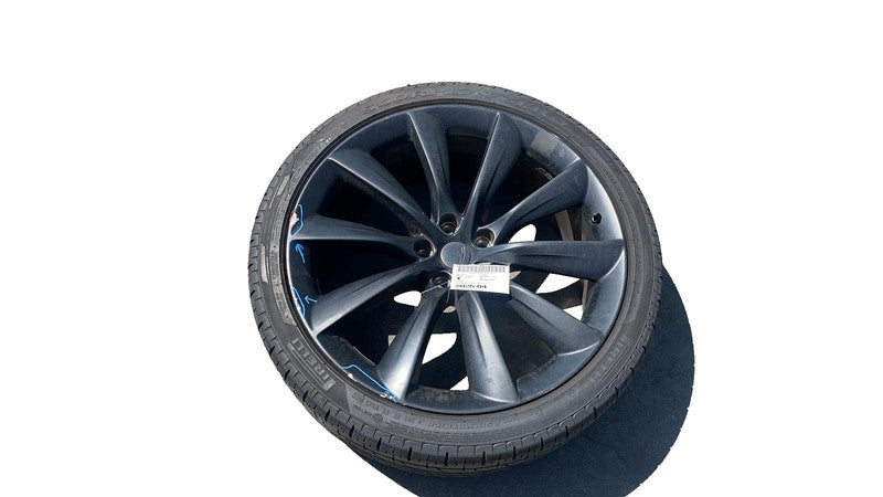 ⭕ 16-20 Model X Turbine Wheel Rim 22x9.0J +35MM w/ Tire 265/35ZR22 1027246-00-F