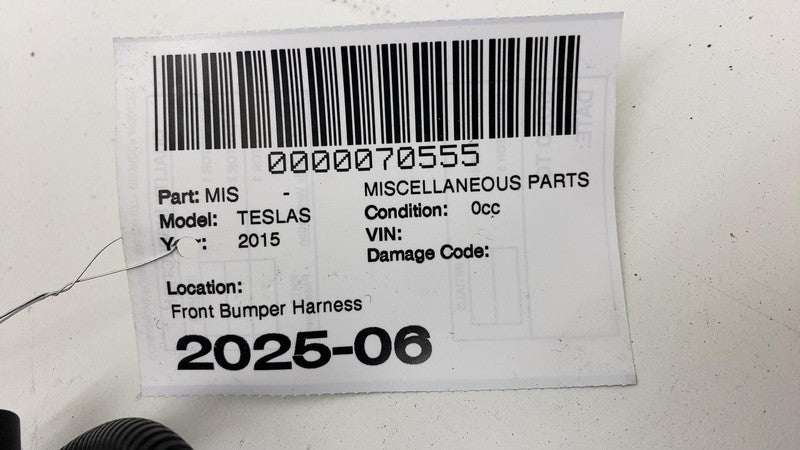 ⭕ 12-15 Tesla Model S Front Bumper Wiring Harness Cable Wire Loom 1004
