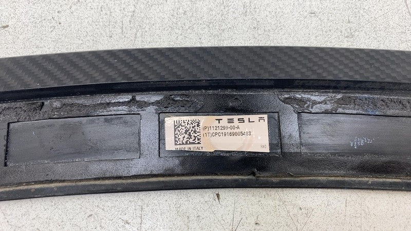 ⭕ 16-20 Model S Rear Trunk Liftgate Lid Spoiler Wing Carbon Fiber 1121