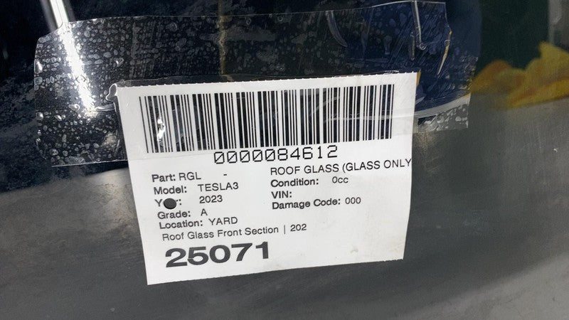 ⭕ 21-23 Model 3 Front Middle Panoramic Sun Moon Roof Window Glass 1587