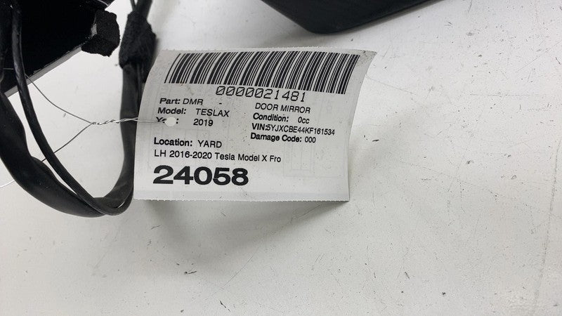 ⭕16-20 Tesla Model X Left Exterior Rear View Door Mirror White PPSW 10