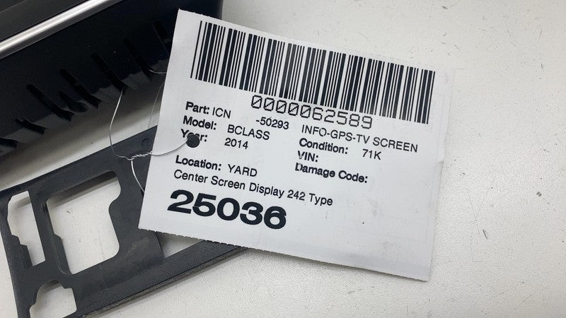 ⭕ 14-15 Mercedes-Benz B Electric Drive Center Screen Display + Cover A