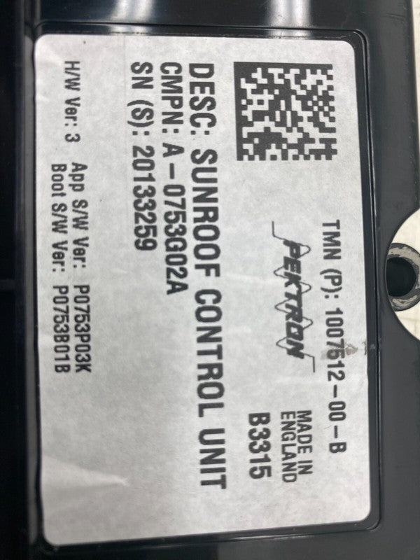 100751200B ⭕ 12-20 Tesla Model S Sunroof Controller Moon Roof Control Module 1007512-00-B