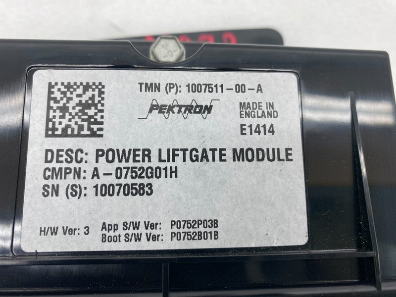 1007511 00 A ⭕ 12-20 Model S Trunk Liftgate & Park Brake Module 1007511-00-A / 1007618-00-D