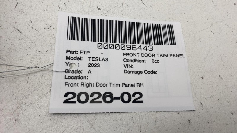 ⭕ 2021-2023 Tesla Model 3 Front Right Interior Door Panel Trim Card 15