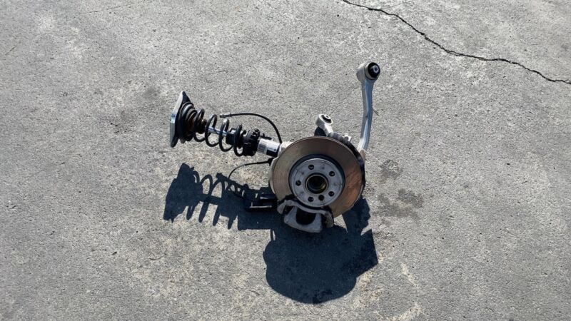2014-2020 BMW i3 Front Right Knuckle + Shock Absorber + Caliper + Rotor RWD OEM