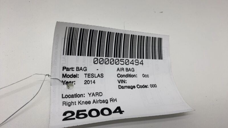 1005260 00 G 2012-2015 Tesla Model S Front Passenger Side Lower Knee Airbag Right RH Assembly