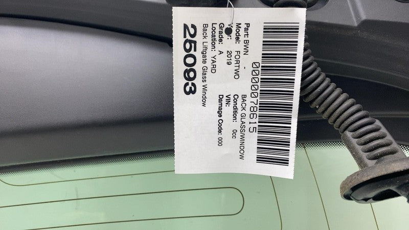 ⭕ 2019 Smart EQ Fortwo Rear Back Tailgate Liftgate Trunk Lid Window Gl