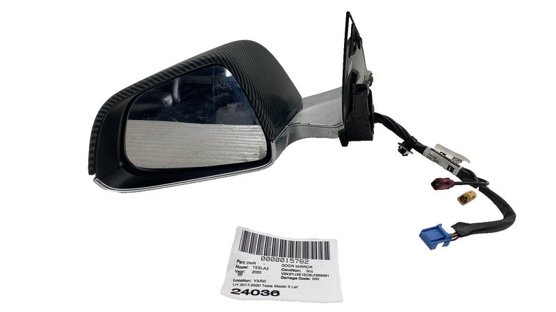 ⭕ 2017-2020 Tesla Model 3 Driver Side Exterior Rear View Door Mirror Left (WRAP)