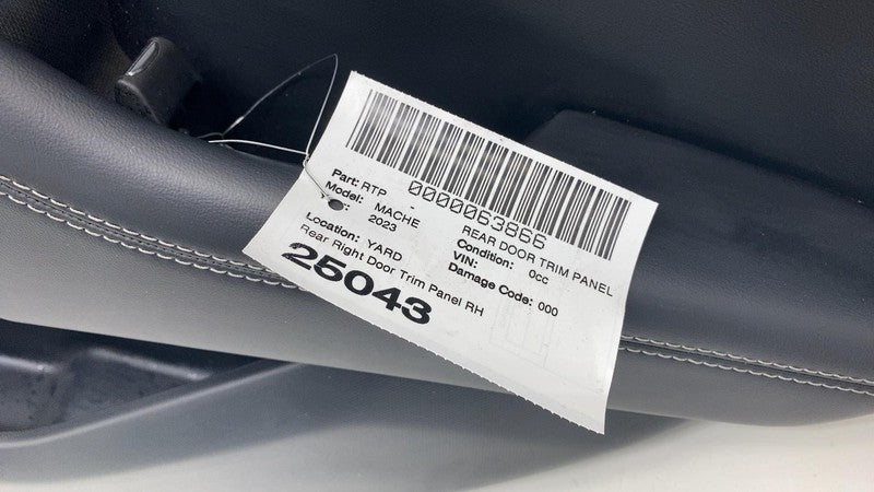 PJ8B-R27502-B ⭕ 21-23 Ford Mustang Mach-E Rear Passenger Interior Door Panel Trim Cover Right