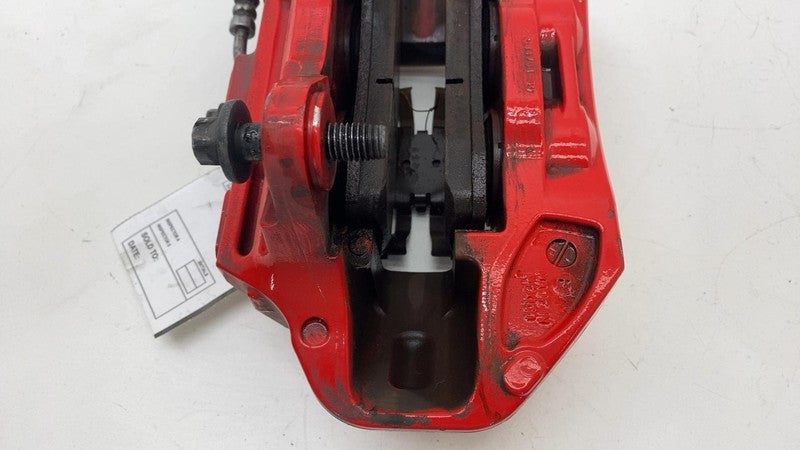 1044641 00 F ⭕ 2017-2023 Tesla Model 3 Front Performance Brake Caliper Red Left 1044641-00-F