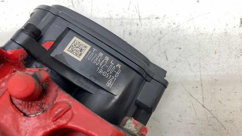 ⭕ 16-20 Model X Rear Passenger Caliper Red w/ Brake Hose Line Right 10