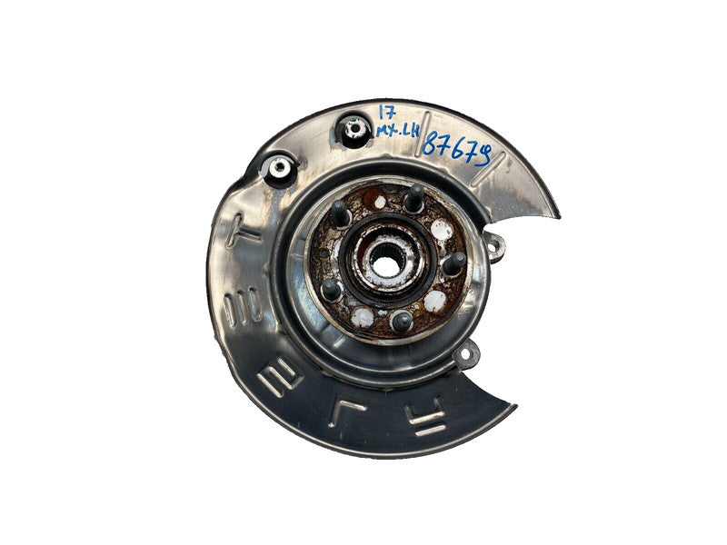 102741100D 16-20 Model X Rear Left Spindle Knuckle w/ Wheel Hub & Dust Shield  1027411-00-D
