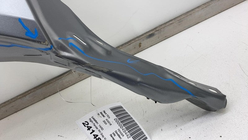 2022-2024 Kia EV6 Front Passenger Side Fender Shell Cover Panel Right Gray - KLG