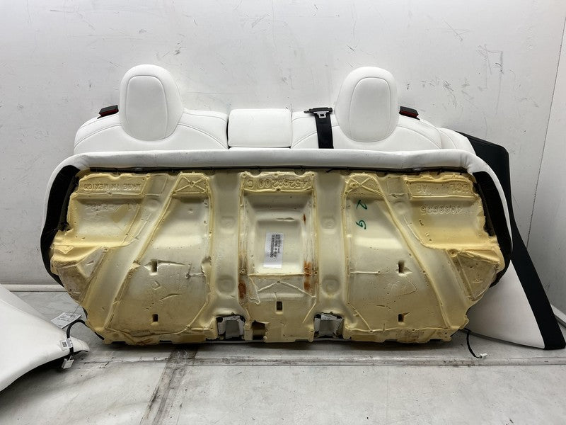 ⭕ 2017-2023 Tesla Model 3 Rear 2nd Row White Leather Seat Upper + Lowe