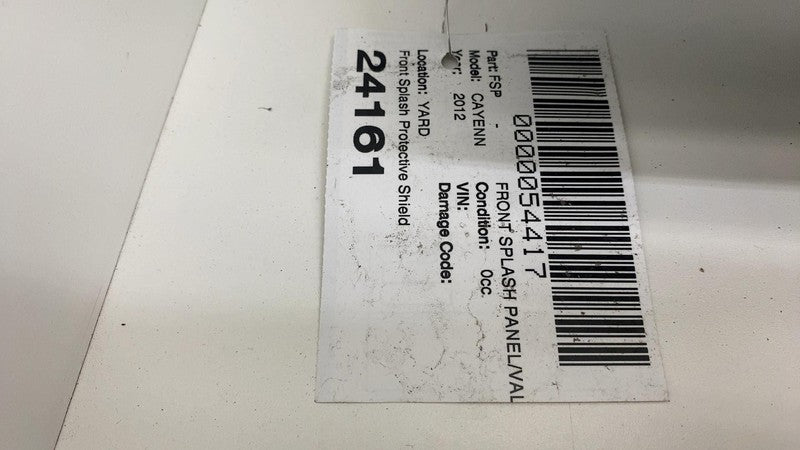 7P5807061 12-18 Porsche Cayenne Front Lower Bumper Valance Splash Protective Shield Guard