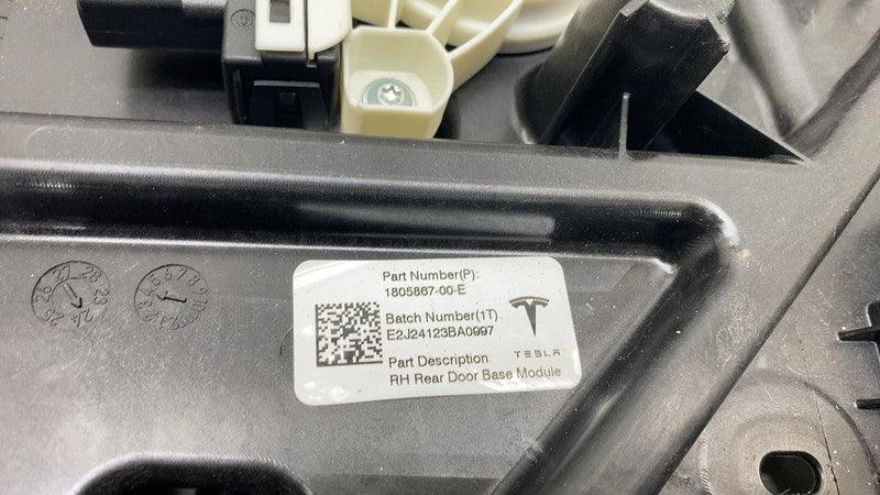 180586700E ⭕ 24-25 Tesla Cybertruck Rear Right Door Window Regulator w/ Motor 1805867-00-E