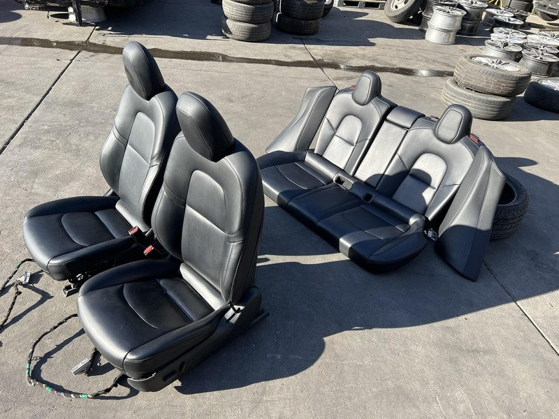 1107103 00 B ⭕ 2017-2023 Tesla Model 3 Front Left & Right Bucket & Rear Bench Seat + Bolster