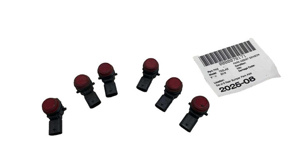 ⭕ 12-20 Model S MS Set of 6 Rear Bumper Park Assist Sensor Red PPMR 1048474-09-A