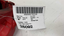 ⭕ 12-20 Tesla Model S Rear Passenger Side Caliper Red w/ Brake Hose Line Right