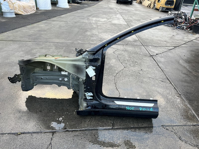 2017-2023 Tesla Model 3 Front Left Apron Frame Rail Structural Cut Black - PBSB