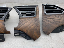 ⭕ 12-20 Model S SET Dash AC Air Vent Dashboard Trim Cover Woodgrain 1007821-00-D