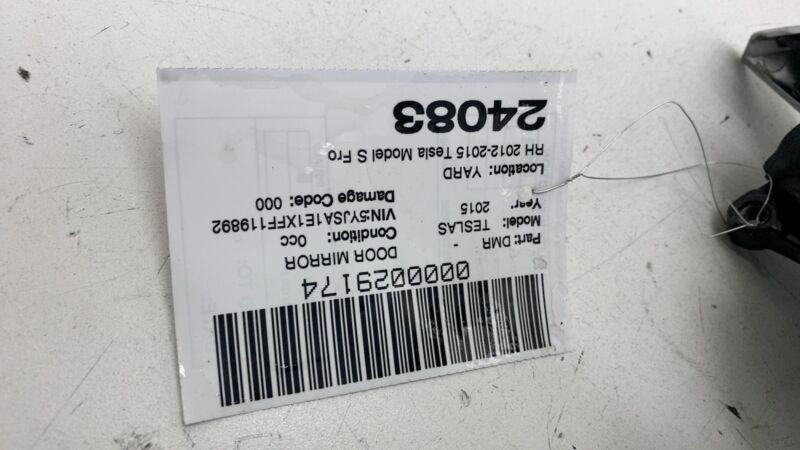 Does not apply 2012-2015 Tesla Model S Front Right Exterior Rear View Door Mirror Brown - PPTI