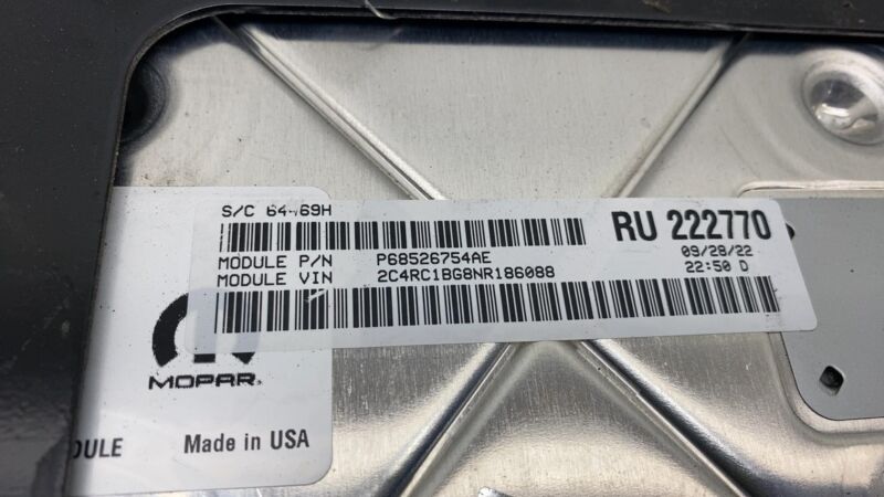 68526754AE ⭕ 2021-2024 Chrysler Pacifica Front Engine Motor DME Computer Module 68526754AE