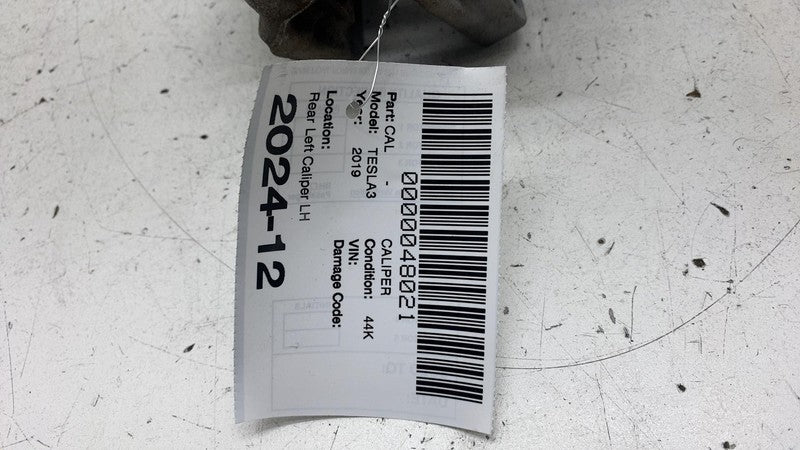 104462300H ⭕ 2017-2025 Tesla Model 3 Rear Left Caliper w/ Brake Line Hose BASE 1044623-00-H