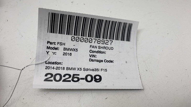 ⭕2014-2018 BMW X5 Sdrive35I F15 Engine Main Radiator Cooling Fan Shroud Assembly