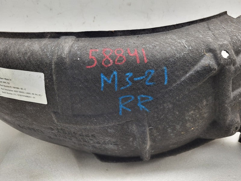 1081584 00 C ⭕ 2017-2022 Tesla Model 3 Rear Side Wheel Liner Splash Shield Guard 1081584-00-C