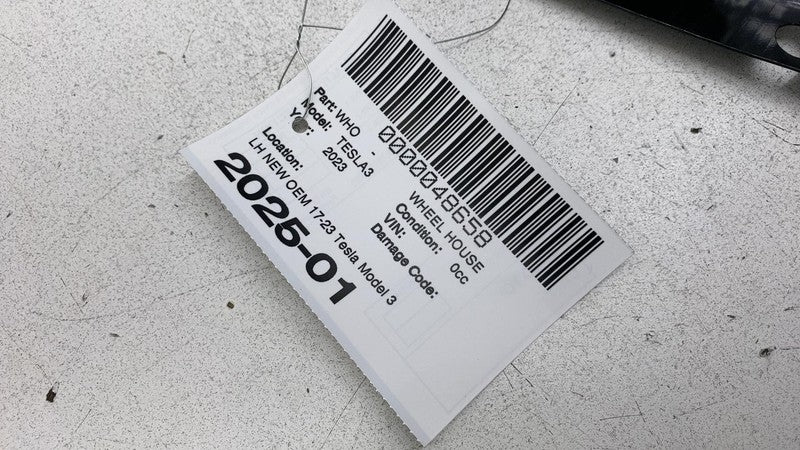 1108147 S0 A 17-23 Tesla Model 3 Rear Left Quarter Panel Wheelhouse Structure Wheel Arch