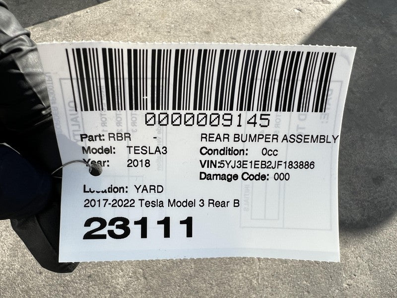 ⭕ 2017-2022 Tesla Model 3 Rear Bumper + Valance Park Sensor & Harness 