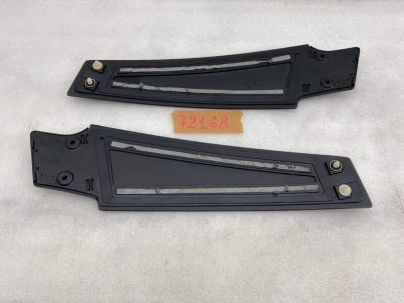 14941 ⭕ 2012-2015 Tesla Model S Left & Right Side B-Pillar Molding Applique Glass Trim