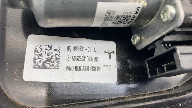 109662100L 2017-2023 Tesla Model 3 Front Passenger Side Door Window Regulator & Motor Right
