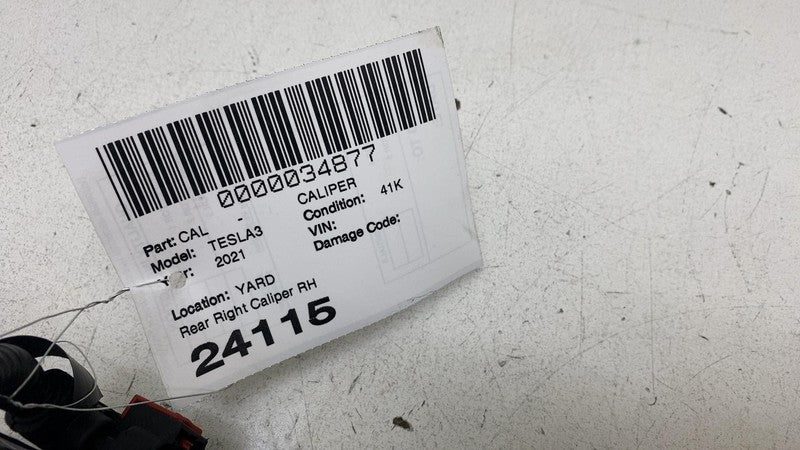 1044624-00-H ⭕ 2017-2025 Tesla Model 3 Rear Right Caliper + Brake Hose Line BASE 1044624-00-H