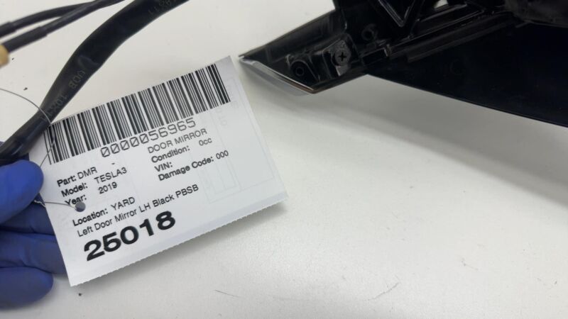 1110777-98-H ⭕17-20 Tesla Model 3 Left Exterior Rear View Door Mirror Black PBSB 1110777-98-H