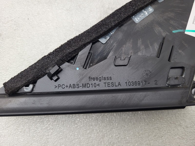 103490899E ⭕ 16-20 Model X Front Left Door Quarter Applique Corner Glass Cover 1034908-99-E