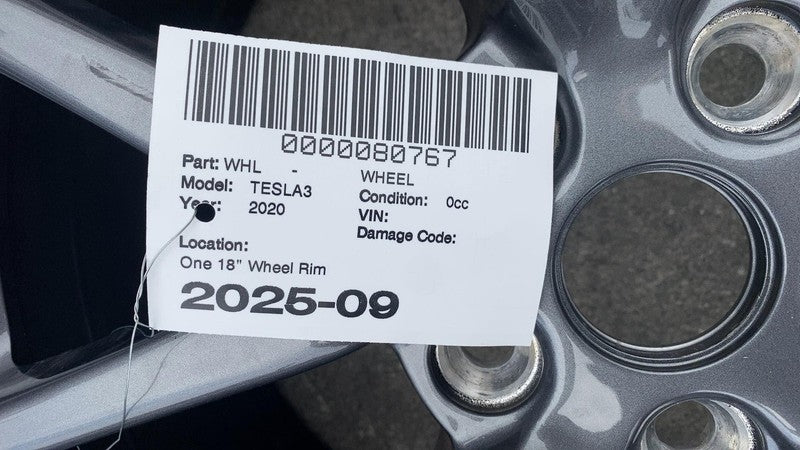 1044221-00-C ⭕ 2017 2018 2019 2020 Tesla Model 3 M3 Alloy Wheel Rim 18x8.5J+40MM 1044221-00-C