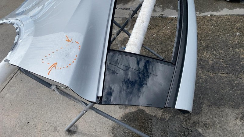 1028790-00-K ⭕ 2016-2024 Tesla Model X Rear Driver Side Falcon Door Panel Left Silver - PMSS